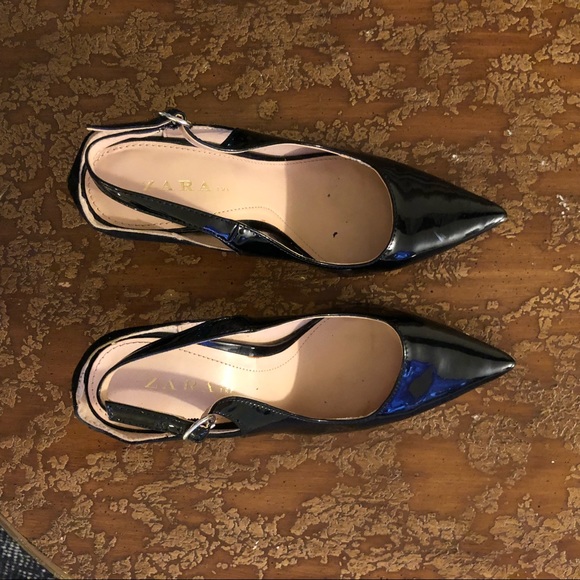 Zara Shoes - ZARA Black Patent Pumps